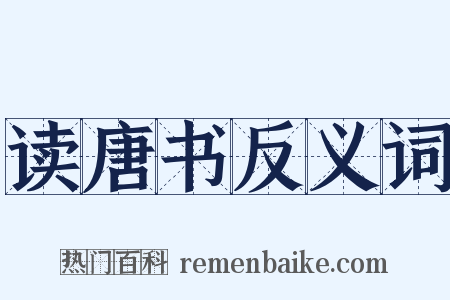 读唐书反义词是什么意思的图片